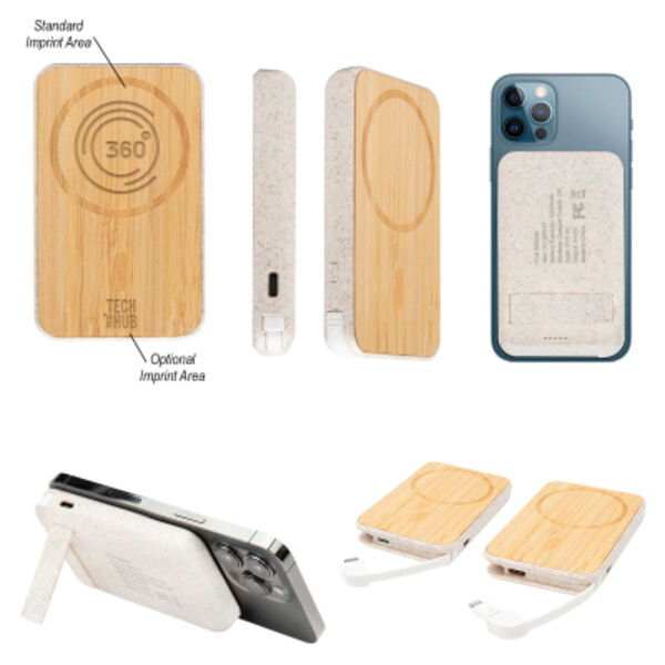 Mag Max Bamboo Wireless Charger Power Bank Thumbnail