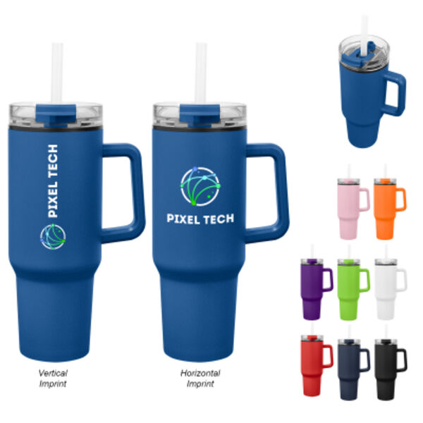40 Oz. Full Color Quest Recycled Stainless Steel Tumbler Thumbnail