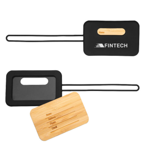 First Class Bamboo & Silicone Luggage Tag Thumbnail