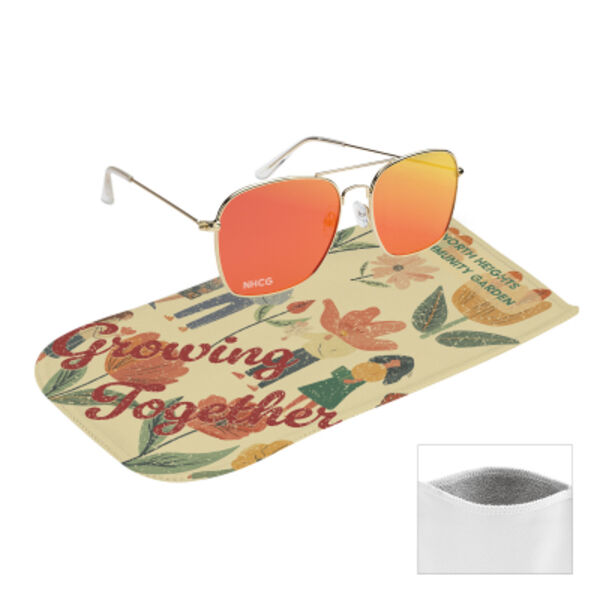 Aviator Sunglasses With rPET Microfiber Sunglass Pouch Thumbnail