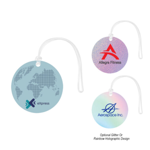 Acrylic Luggage Tag - Circle Thumbnail