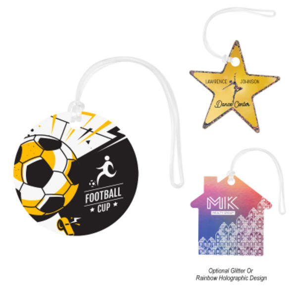 Acrylic Luggage Tag - Custom Shapes 4" Thumbnail