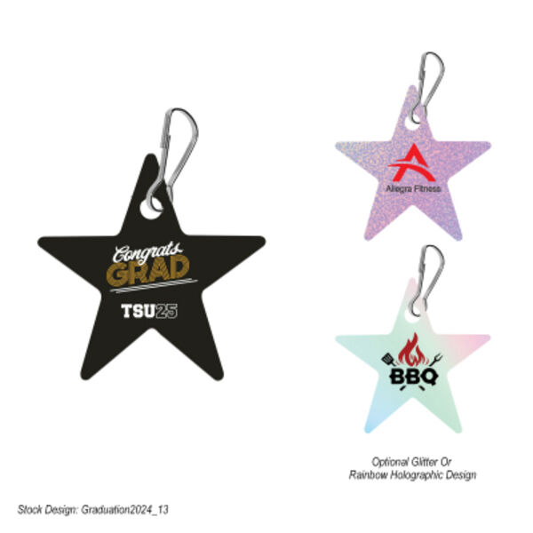 Acrylic Zipper Pull - Star Thumbnail