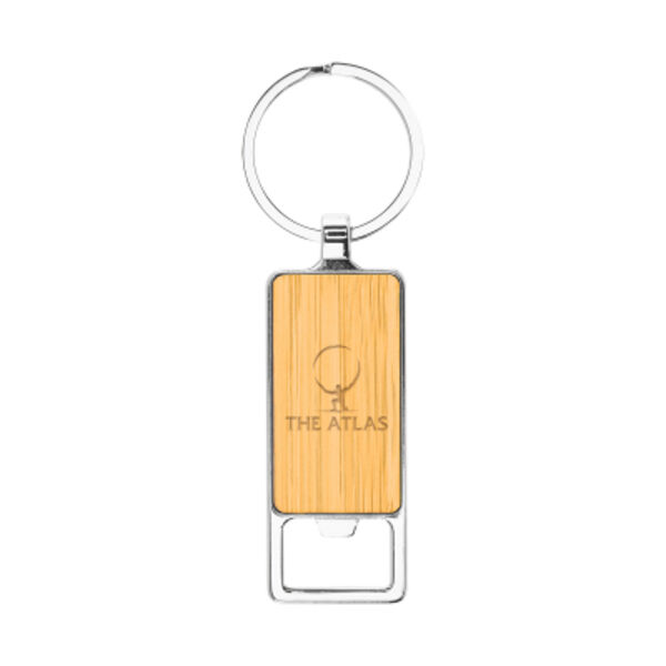 Bristol Bamboo Key Tag With Bottle Opener Thumbnail