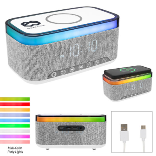 Rise & Shine Clock With Light-Up Speaker & Charger Thumbnail