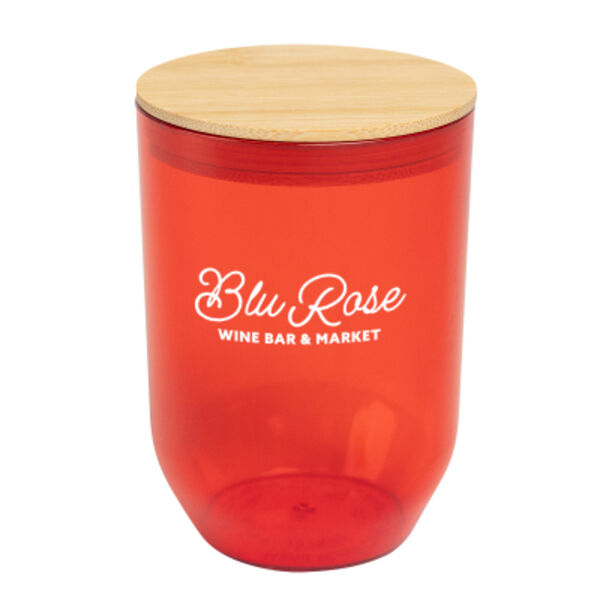 12 Oz. Montrose rPET Wine Tumbler With Bamboo Lid Thumbnail