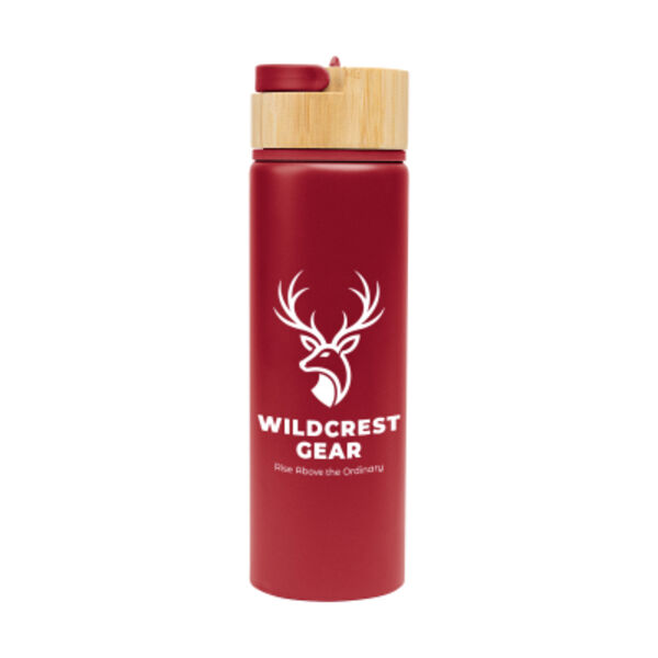 27 Oz. Ellis Recycled Aluminum Bottle With Bamboo Lid Thumbnail
