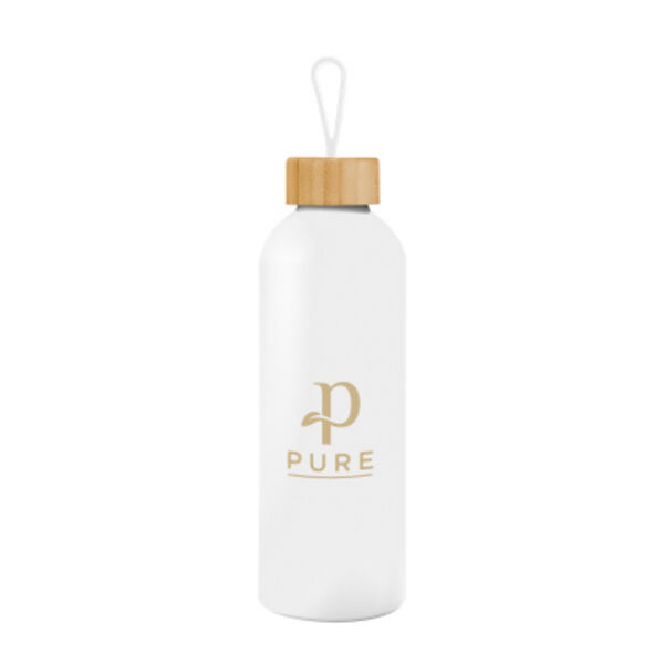 25 Oz. Blaire Recycled Aluminum Bottle With Bamboo Lid And Carry Handle Thumbnail