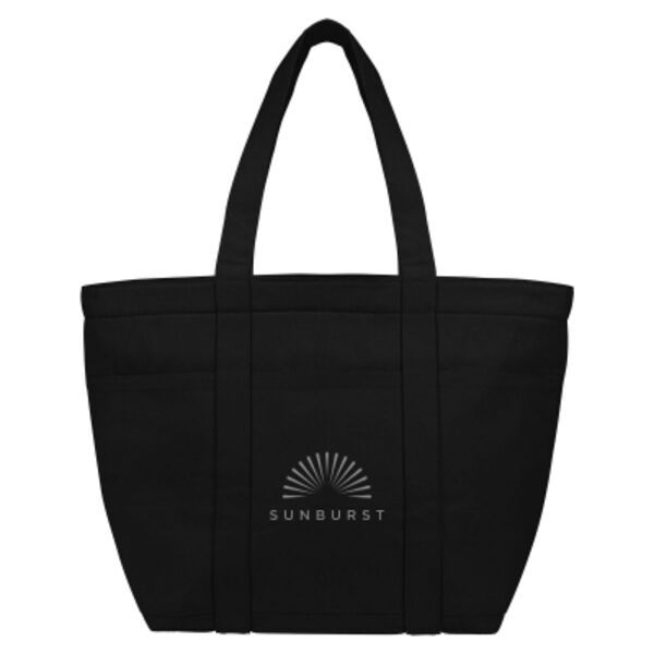 Aware™ 8 Oz. 20 Can Recycled Cotton Cooler Tote Bag Thumbnail