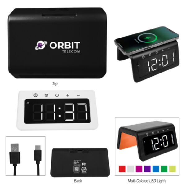 15W Light-Up Wireless Charger Alarm Clock Thumbnail