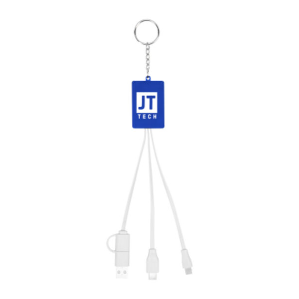 Multi-Charging Cable USB Hub Keyring Thumbnail