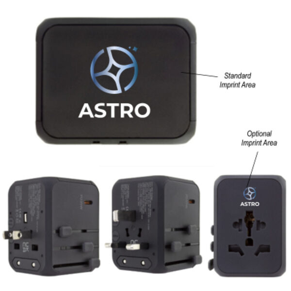 33W Universal Travel Adapter With Type-C Thumbnail