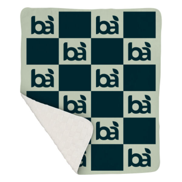 50" X 60" Checkerboard Knit Sherpa Blanket Thumbnail