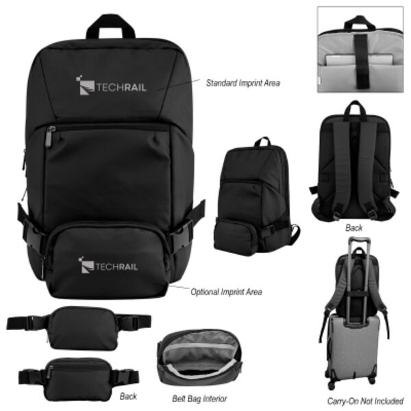 Yosemite rPET Backpack With Removeable Belt Bag Thumbnail