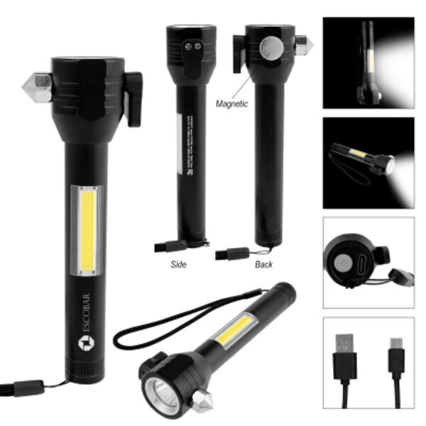 Safety Tool With Rechargeable COB Flashlight 2.0 Thumbnail