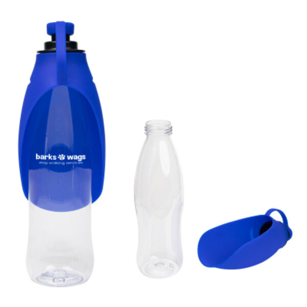 21 Oz. Recycled Pet Water Bottle & Dispensing Bowl Thumbnail