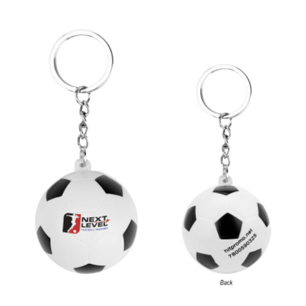 Soccer Ball Stress Reliever Keychain Thumbnail