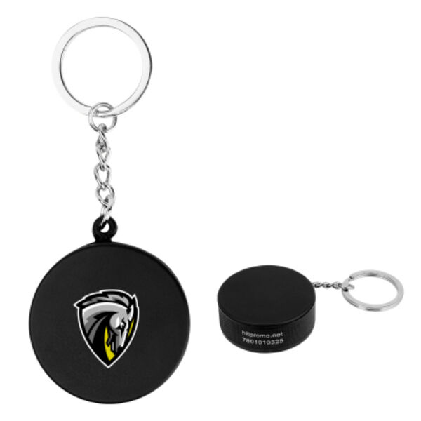 Hockey Puck Stress Reliever Keychain Thumbnail