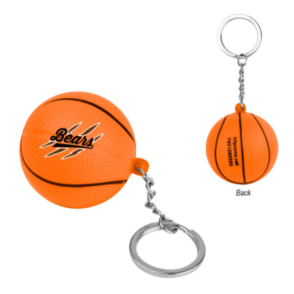 Basketball Stress Reliever Keychain Thumbnail