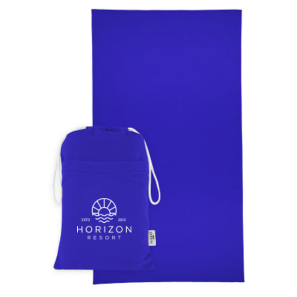 Sand-Free rPET Beach Towel With Pouch Thumbnail
