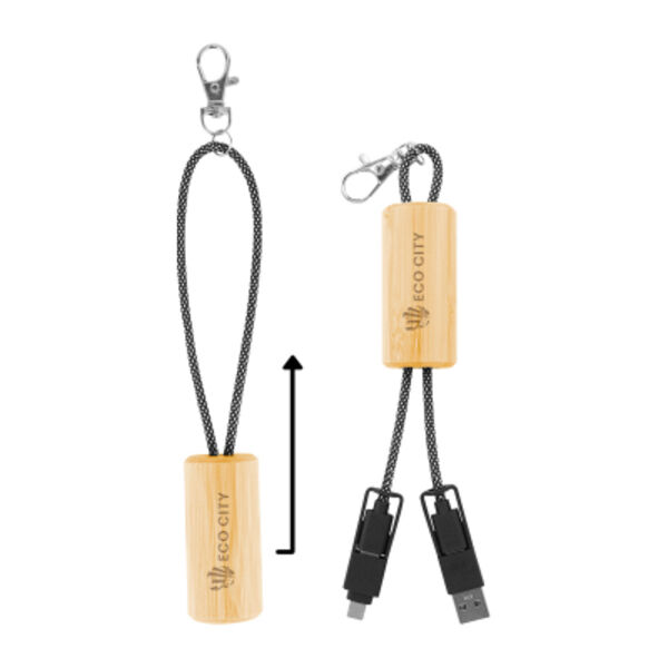 Bamboo Slider Multi-Charging Cables Thumbnail