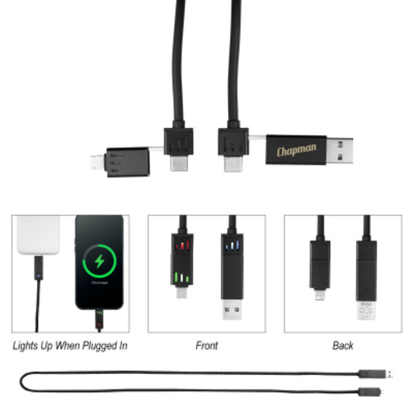 3' 100W Light-Up Quick Charge Cable Thumbnail