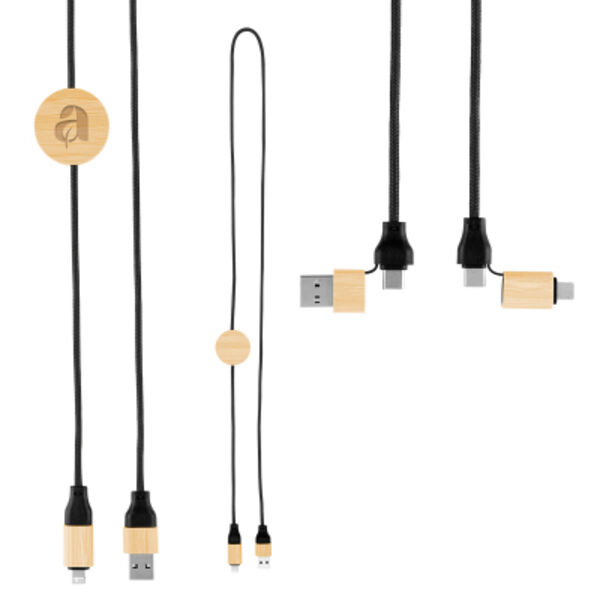 3' 60W Bamboo & rPET Fast Charging Cable Thumbnail