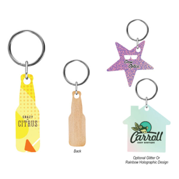Full Color Wood Key Tag - 2" Thumbnail