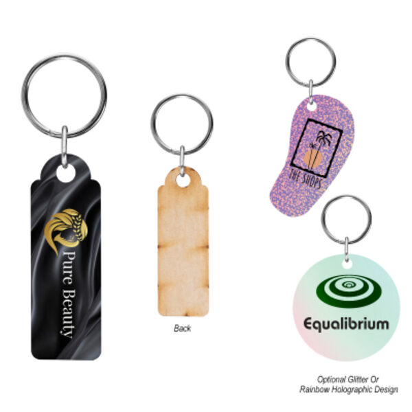 Full Color Wood Key Tag - 3" Thumbnail