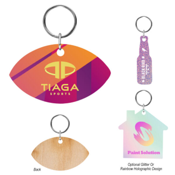 Full Color Wood Key Tag - 5" Thumbnail