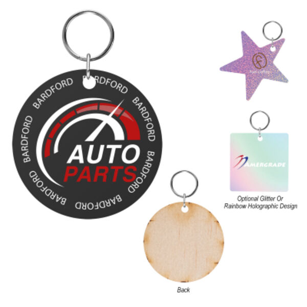 Full Color Wood Key Tag - 6" Thumbnail