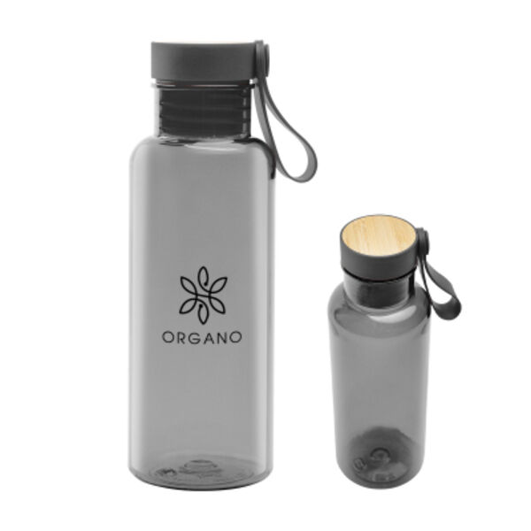 20 Oz. Cade rPET Bottle With Bamboo Accent Lid And Silicone Easy Carry Handle Thumbnail