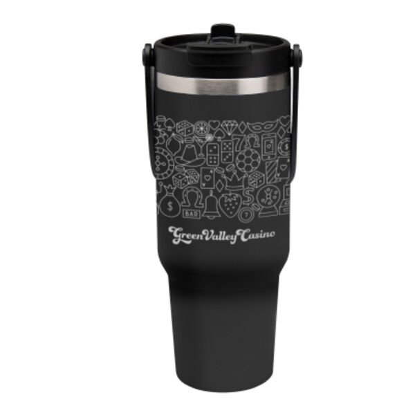 40 Oz. Full Laser Peak Intrepid Recycled Stainless Steel Tumbler Thumbnail