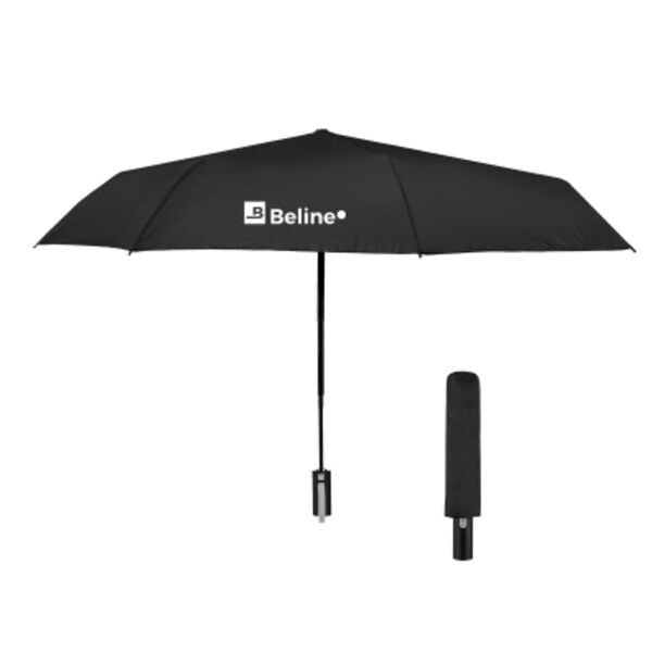 42" Arc Telescopic Folding Umbrella With 100% rPET Canopy Thumbnail
