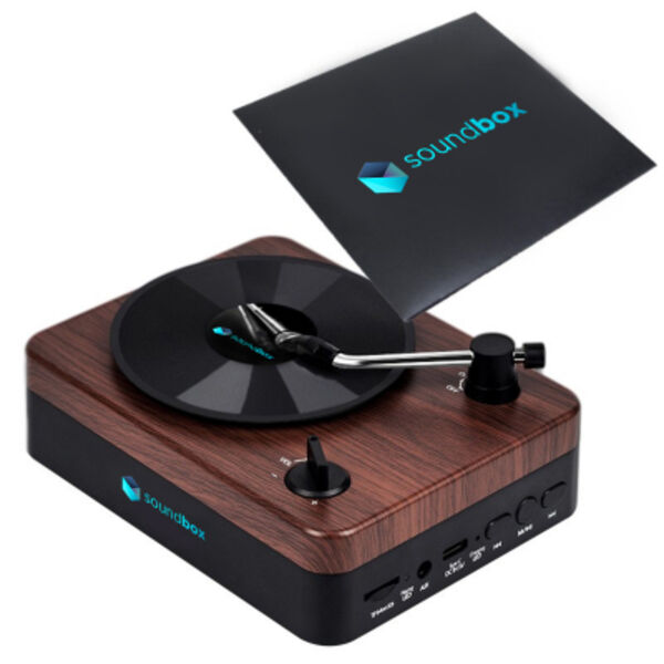 Turntable Wireless Speaker With Custom Record Envelope Thumbnail