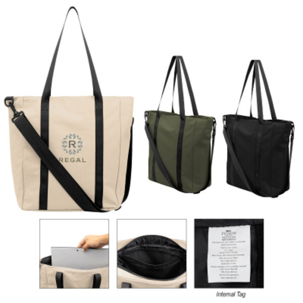 Hudson rPET Leatherette Computer Tote Bag Thumbnail