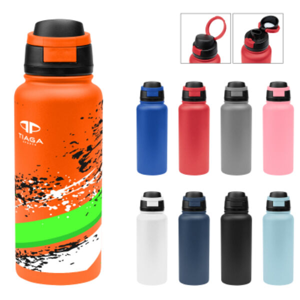 32 Oz. Full Color Pop Sip Recycled Stainless Steel Bottle Thumbnail
