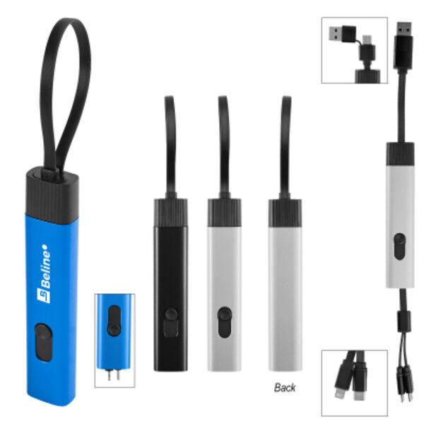 Recycled Aluminum Retractable Travel Charging Cable Thumbnail
