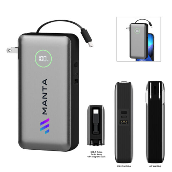 20,000 mAh PhoneSuit® Journey AC All-In-One Portable Battery Pack & Wall Adapter Thumbnail