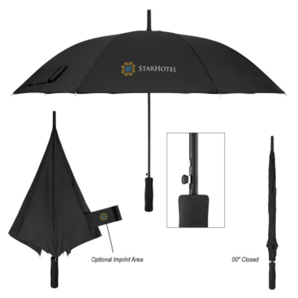46" Arc Automatic Open Umbrella With 100% rPET Canopy Thumbnail