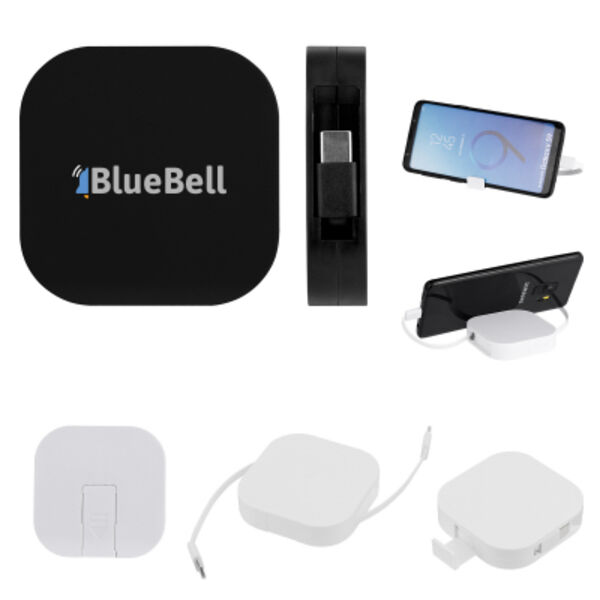 60W rABS Retractable Quick Charging Cable & Phone Stand Thumbnail