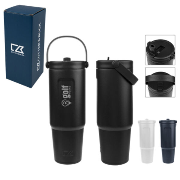 32 Oz. Cutter & Buck® Recycled Stainless Steel Tumbler Thumbnail