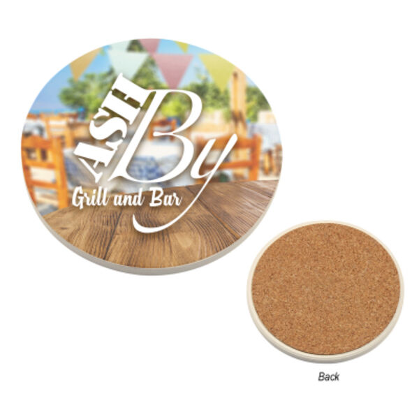 Full Color Round Absorbent Coaster Thumbnail