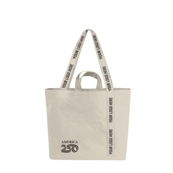 America250™ 14 oz. Recycled Mono-Strap Canvas Tote Bag Thumbnail