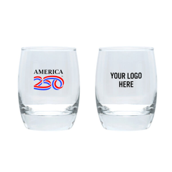 America250™ 6 Oz. Full Color Whiskey Glass Thumbnail