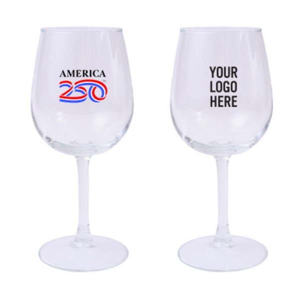 America250™ 12 Oz. Full Color Wine Glass Thumbnail