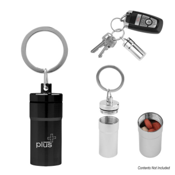 Aluminum Pill Holder Keychain Thumbnail