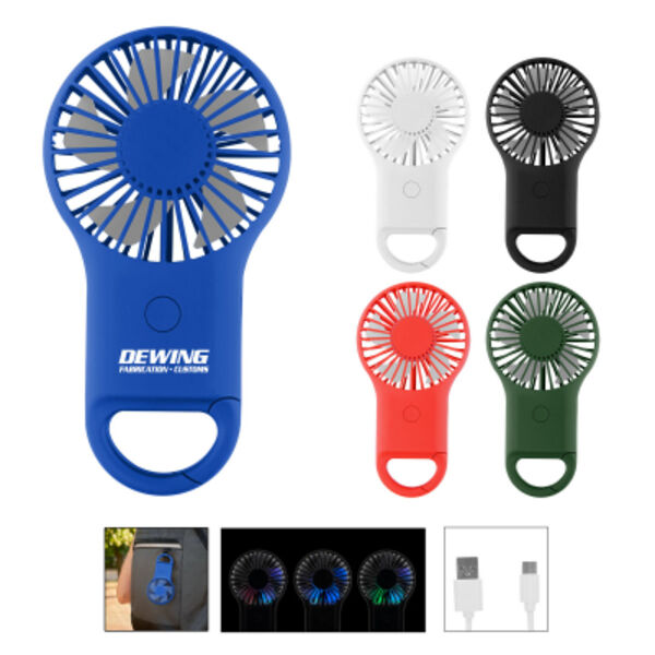 Rechargeable Handheld Fan With Carabiner 2.0 Thumbnail