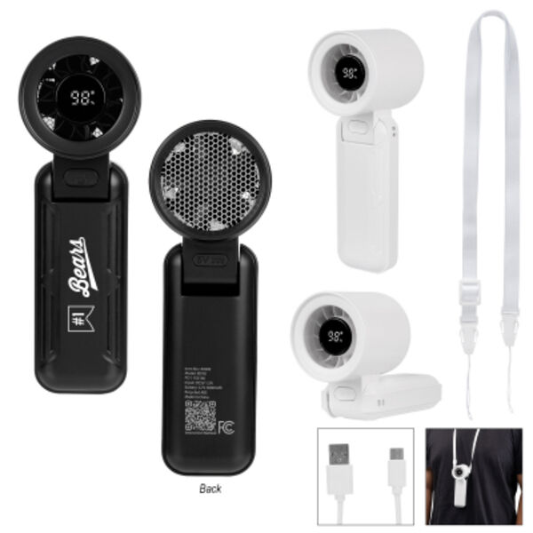 rABS Folding Fan With Digital Display Thumbnail