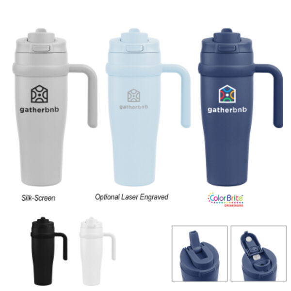 30 Oz. Apex Sip & Chug Recycled Stainless Steel Tumbler Thumbnail